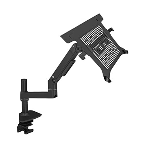 Soporte de escritorio full motion JEQGDLUI para teletrabajo con portátil y monitor de 17-38"