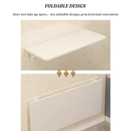 Table rabattable murale avec supports robustes pour petit espace