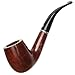 Savinelli Arcobaleno Brown 606 KS - Colorful Hand Crafted Wood Pipes, Handmade Briar Pipe From Italy, 6mm, Bent Billiard
