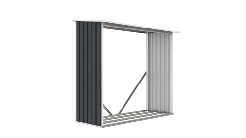 Kaminholzregal G21 WOH 136, 182 x 75 cm, Anthrazit