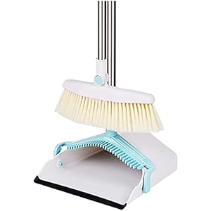 Standpan en penseelset, vegende set, lang behandeld met bezemhouder reiniging vegende organizer, voor kantoor thuis…