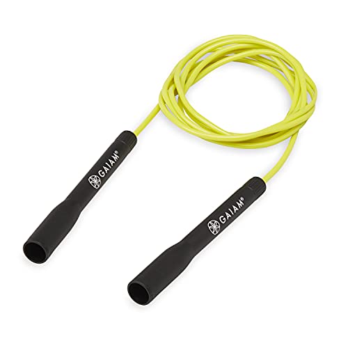 Image of Gaiam Classic Speed Rope for Women and Men - Jumping Rope for Fitness and Exercise - Lightweight, Tangle-Free, Portable, and Adjustable Jump Rope for Training, Cardio, Aerobic Skipping