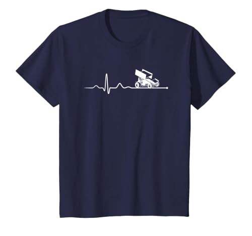 Sprint CAR Racing: Sprint Car Racing Heartbeat T-Shirt, Youth, Navy Blue, 2T