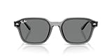 Ray Ban Rb4458d, Lunettes de Soleil Mixte, Gris Transparent/Marron foncé, 65 mm