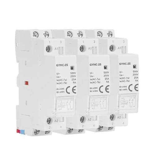 Contacteur de rail DIN 220V 25A pour tableau électrique domestique
