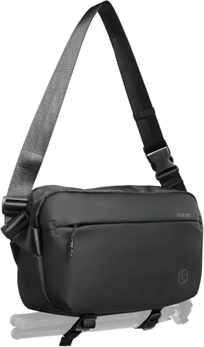 ULANZI Camera Sling Bag Waterproof Camera Case with Tripod Holder DSLR/SLR/Mirrorless Camera Bags Crossbody for Photographers - Black 10L Capacity