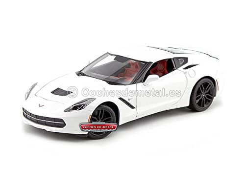 Maisto 2014 Chevrolet Corvette Stingray Z51 1/18 Scale Diecast Model Car White