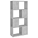 vidaXL Bibliothèque Séparateur de Pièce Cloison de Séparation Armoire à Livres Rangement Diviseur Paravent Gris Béton 60x24x124,5 cm