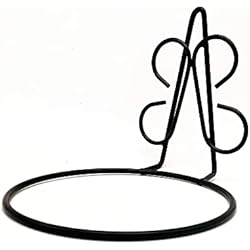 Macetero Forja De Pared Soporte Metálico para Plantas y Macetas para Pared en Hierro Negro, Portamaceta Metálico para Interior y Exterior (D=16 cm, Pared Type A)
