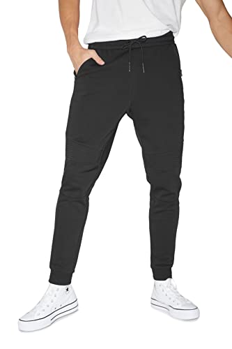 C&A Herren Jogginhose Polyester|Baumwolle Hosen Unifarben schwarz 2XL