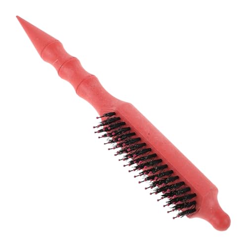 HAMPPLIES Brosse à Crêper pour Cheveux Fins avec Remplissage Gonflable Orange, Peigne à Queue de Rat en Nylon pour Coiffage, Outil de Séparation et Massage du Cuir Chevelu, Volumateur