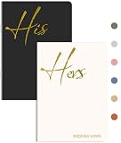 CICPAP Elegant Wedding Vow Books His and Hers with Gold Foil Lettering, Keepsake to Record Your Promises and Cherish Every Moment, Ideal Gift for Newly Engaged Couples.