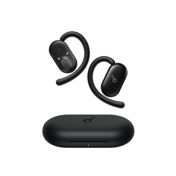 Soundcore V20i by Anker Open-Ear Headphones, Adjustable Ear Hooks, Ultra-Comfort, Snug Fit, Powerful Sound, Clear Calls, IP55, LED Lights, 36H Playtime, Bluetooth 5.4 Earbuds, Multipoint Connection