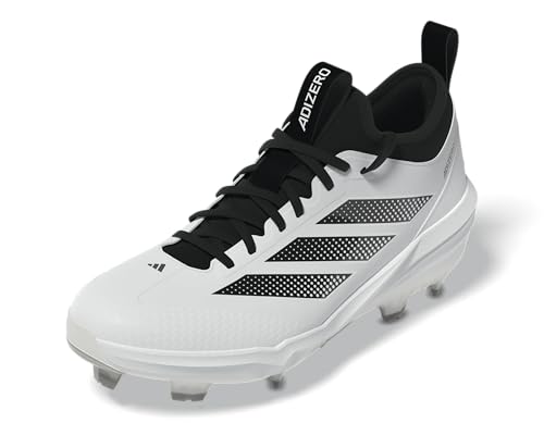 Adidas Men's Adizero Impact 2.0 TPU Baseball, White/Black/Black, 9