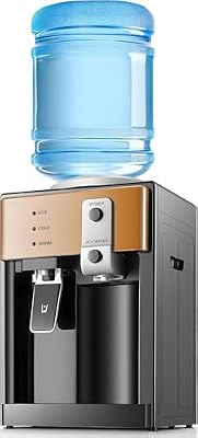 Housiwill Top-Loading Hot & Cold Water Cooler for 1.2–5 Gallon Bottles, Countertop Water Cooler Dispenser with 3 Temperature Settings & Removable Drip Tray, an Essential for Kitchen, Office, & Dorm