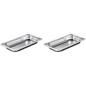 Lacor GN-Behälter 1/3 Edelstahl 2er-Pack