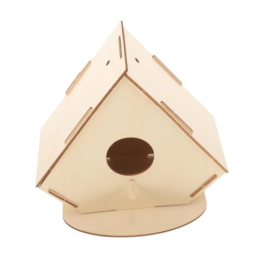 YARNOW Juguete De Madera para Casita De Pájaros Comedero Inteligente para Pájaros Juguetes para Pájaros Jaula De Hurón Bebedero para Pájaros para Jaula Alimentador De Ardillas Paloma Nido
