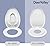 DeerValley Toilet, Elongated Toilet for Bathroom with Potty Training Seat, Power Flush 1.1/1.6 GPF Standard One Piece Toilet, 12'' Rough-In