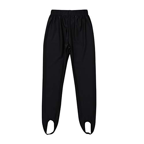 Moily Kids Girls Boys Stirrup Legging Pants for Gymnastics/Dance/Sport/Workout Athletic Tights Black 4-53