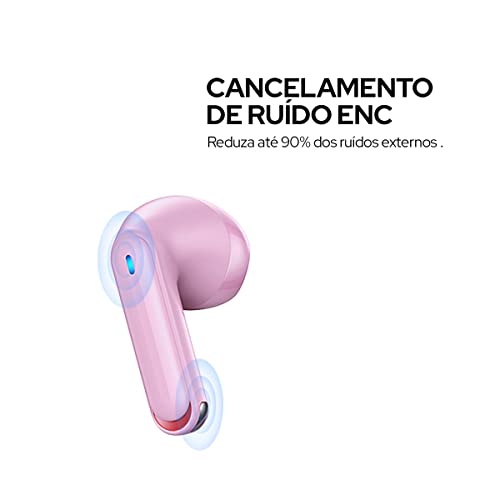 WB Fone de ouvido Bluetooth 5.2 In-ear sem fio Noma Pro TWS 28 Horas de Bateria Com Microfone Proteç