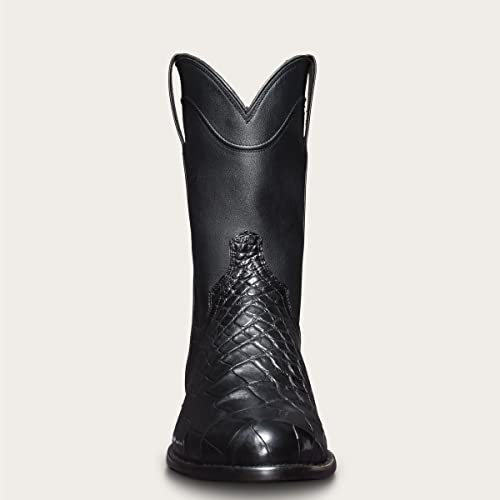 Cowboy Boots For Men Western Boot Classic Crocodile Pattern Mid-Cylinder Leather Country Western Boots Men's Work Boots4