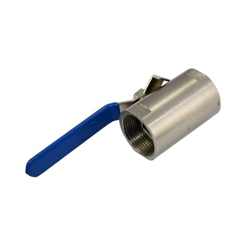 Válvula de bola de acero inoxidable roscada DN15 para fluidos con mango de vinilo protector 6