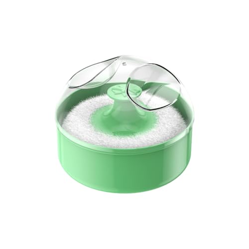 Caja de soporte de bocanada cosmética - Huffle y recipiente en polvo de carrocería, estuche recargable | Organizador de talco para el cuidado de la piel, aplicador de terciopelo liso, kit de