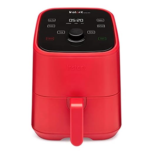 Instant Mini 4-in-1 Air Fryer 2L - Air Fry, Bake, Roast and Reheat-1300W Red