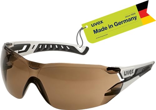 Uvex pheos nxt - Premium-Schutzbrille - innen beschlagfrei außen extrem kratzfest & chemikalienbeständig - weiß/schwarz getönt - one size