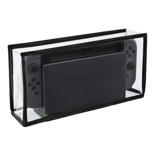 For Switch 2 ダストカバー ゲームコンソール用 防水 防塵 傷防止 耐衝撃 汚れ防止 全面保護 保護カバー 充電ドックに対応 脱着簡単 お手入れ簡単 For Switch 2ゲームアクセサリー 持ち運びに便利 背面に配線済み開口部 (透明)