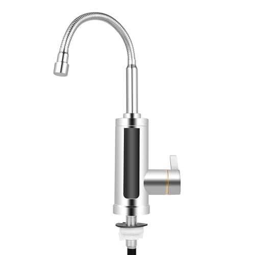 3000 W 360°Swivel Elektrische Armatur mit Durchlauferhitzer Beheizbarer, Elektrischer Küchenarmatur Sofortiger...