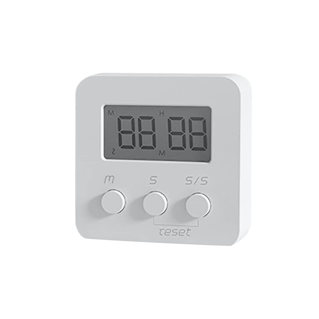 FDEFIRTFG Timer, Alarm Multifunctional Digital Small Clock 24-hour Timer Countdown Reminder Kitchen Electronic(Argento)