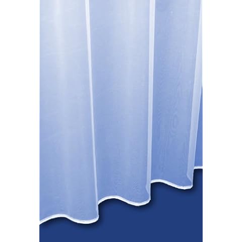 Sue White Plain Lead Weighted Net Curtain Cover