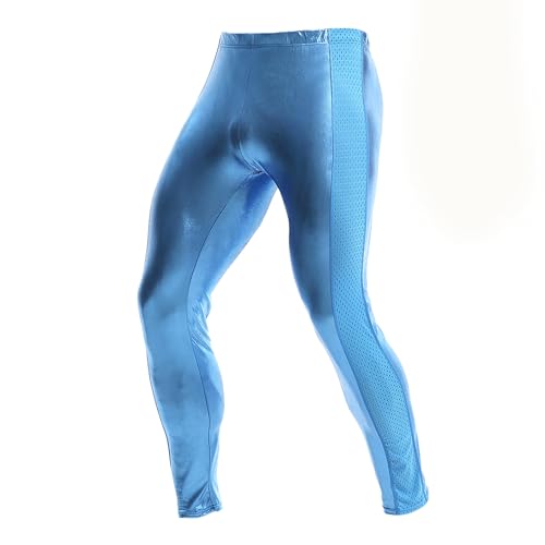 Ropa pantalón metálico brillante YUFEIDA leggings de hombre contra el sudor y calor