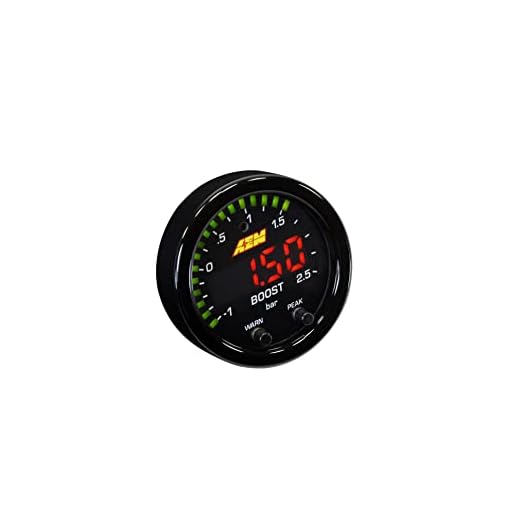 AEM 30-0306 X-Series Boost Pressure Gauge 52mm, Black