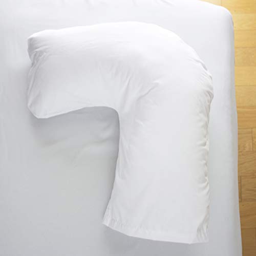 Image of DMI Body Pillow, Side Sleeper Pillow and Pregnancy Pillow with Contoured Support to Eliminate Neck, Back, Hip, Joint Pain and Sciatica Relief with Removable Washable Cover, Firm, U Shape Neck Pillow