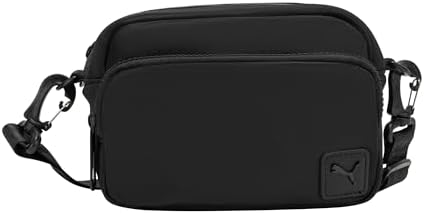 PUMA Women's Candid Nylon Crossbody with Removable Strap & Zip Pockets, Black, One Size