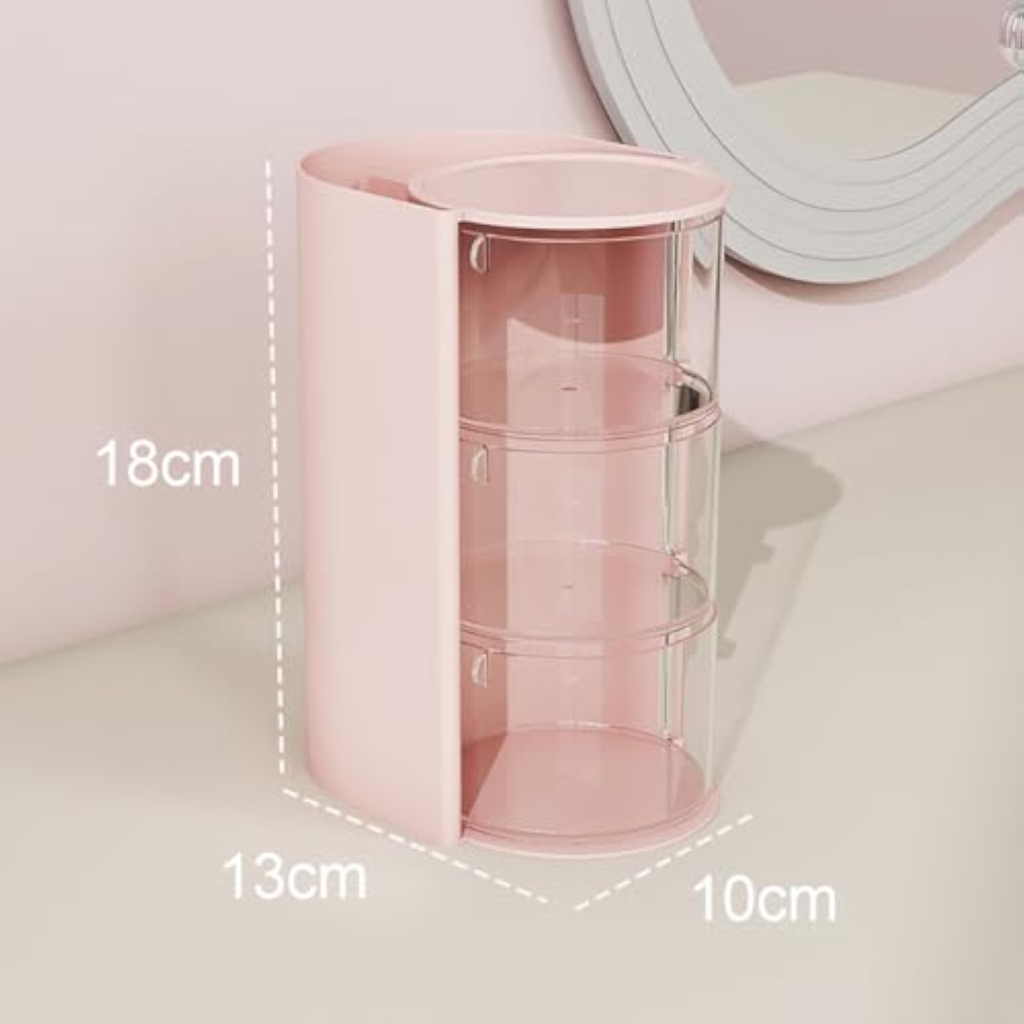 3 Layer Hair Tool Organizer with Rotatable Makeup Storage