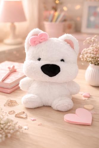 Image of SCOOBA Super Soft Tiny Dog with Bow Soft Toy (Tiny Bow Dog)