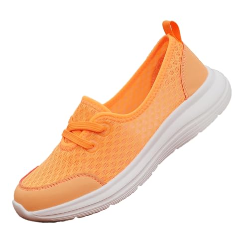 ZWRXW Women's Orthopedic Loafers Slip-On Walking Shoes Arch Support & Non-Slip Breathable Shoes Low Top Fashion Sneakers Lightweight Outdoor Hiking Sneakers