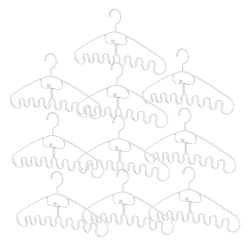 UTHCLO 10 pezzi Grucce Ondulate Antiscivolo Multiuso per Armadio Organizer Salvaspazio per Canotte Reggiseni Sciarpe e Cravatte Design Impilabile e Resistente per Accessori Ordinati