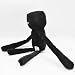 Philoctes Plüschtier Figuren Stofftier Schwarz 26cm, Kuscheltier Plüschtier Plush, Lustiges Plüsch Kuschelig Ideal zum Sammeln Puppe Geschenk für Kinder Fans