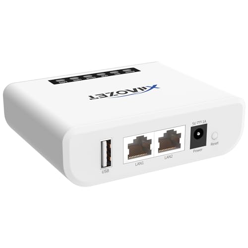 Xiiaozet Wireless Print Server, Share an USB Device Over LAN, Support 99% of Printers and Scanners, Multiple Protocols & Modes, Easy Network Printing LK100EW