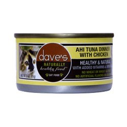 Dave's Pet Food Naturally Healthy Ahi Tuna And Chicken Canned Cat Food (24 Pack), 5.5 Oz #TOP14
