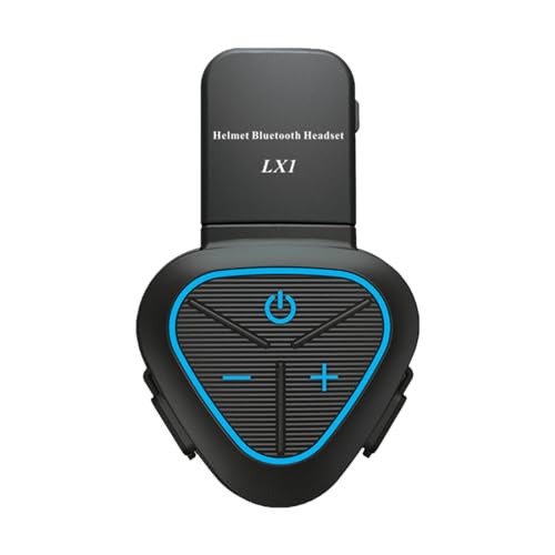 Auriculares BT para moto con intercomunicador y respuesta automática azul