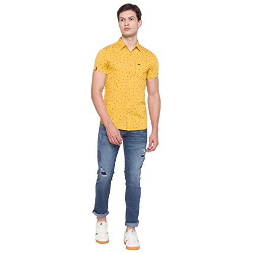 Image of Spykar Men's Printed Slim Fit Shirt