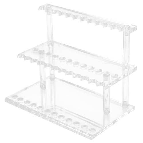 Porte-stylos acrylique transparent 24 compartiments rangement papeterie bureau