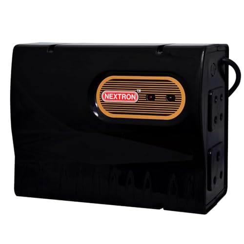 Voltage Stabilizer for Smart LED TV for 32/43/55 inchs+ Set Top Box+Home Theater System/Gaming Console (Black)(90-290Vwith 5 Years Warranty, ((90-290V)) (Range 90-290V)