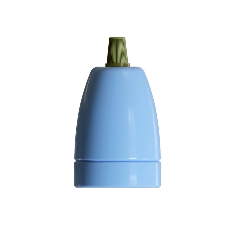 Blue Porcelain E27 Lamp Holder Ceramic Bulb Socket High Heat Resistant Fireproof Vintage Industrial Screw Style for Home Commercial Pendant Lighting