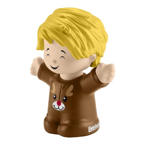 Ersatzteil für Fisher-Price Little-People Adventskalender Weihnachten Spielset – HGP72 ~ Ersatzfigur für kleine Jungen mit braunem Rentier-Outfit ~ funktioniert hervorragend mit vielen Sets!